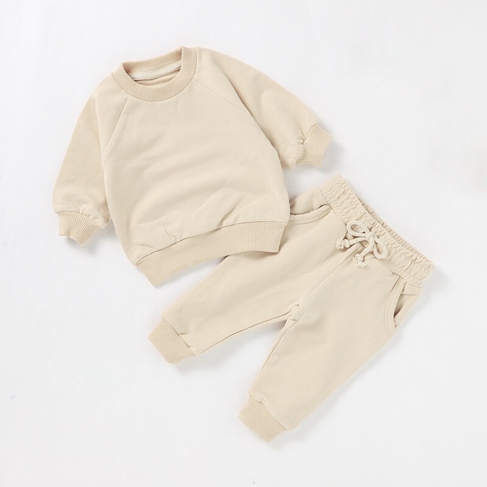 3T cream French terry toddler sweater set!
